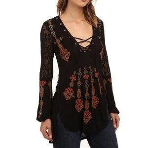 Free People “Charlie” Embroidered Renaissance Tunic